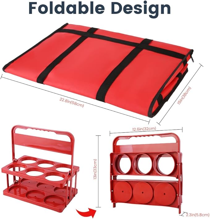 Cooler Insulated Food Delivery Bag & Drink Carrier with Hard Bottom, XXX-Large Grocery Catering Travel Thermal Frozen Carrier, Pizza Bags for Doordash/Uber Eats, Cold Warmer Accessories for Door Dash