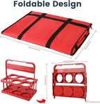 Cooler Insulated Food Delivery Bag & Drink Carrier with Hard Bottom, XXX-Large Grocery Catering Travel Thermal Frozen Carrier, Pizza Bags for Doordash/Uber Eats, Cold Warmer Accessories for Door Dash