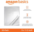 Amazon Basics Clear Thermal Laminating Plastic Paper Laminator Sheets, 9 x 11.5-Inch, 50-Pack, 2.8mil