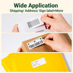 Compatible with Brother DK-1209(1.1” x 2.4”) White Paper Label, Address Barcode Die-Cut Work with QL-600 QL 810w QL 820NWB Printers (8 Rolls + 1 Frame)