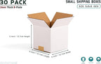 5x5x5 inch Small Shipping Boxes, White Corrugated Cardboard Boxes for E-Commerce, Mailing, Storage, Gifts Wrapping, 30 Pack
