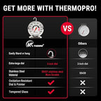Oven Thermometer 150-600°F Pro Accurate Oven Temperature Gauge for Gas/Electric Ovens Instant Read Food Thermometer Hang or Stand