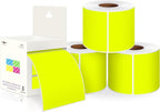 PARLAIM 3 X 5 Inch 1000Per/4Rolls Rectangle Inventory Color Coding Labels,Roll Square Label Stickers for Home (Fluorescent Yellow)