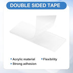 uxcell 30Pcs Double Sided Adhesive Pads, 1.97" x 0.79" Clear Removable Heavy Duty Mounting Tape Picture Hanging Sticky Adhesive Pad for Wall, Poster Picture, DIY Craft
