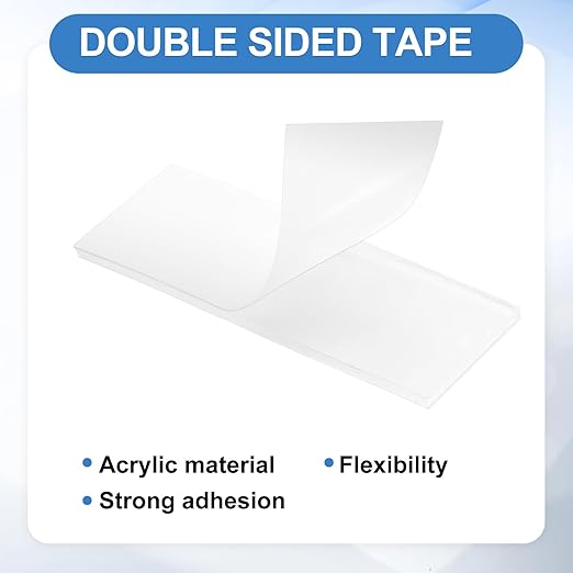 uxcell 30Pcs Double Sided Adhesive Pads, 1.97" x 0.79" Clear Removable Heavy Duty Mounting Tape Picture Hanging Sticky Adhesive Pad for Wall, Poster Picture, DIY Craft