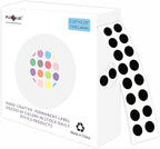 PARLAIM 0.25 Inch Color-Code Dot Stickers,1000 Stickers Circle Colorful Coding Label Sticker for Office Classroom(Black)