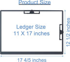 Acocony 11x17 Clipboard Double Clip Aluminium with Pen Holder Extra Large Clipboard Versatile Super Hard 11 x 17 Clipping Board Black Pack of 1