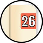 MINI 2026 Year Labels, Doctor Stuff 2026 Chart Stickers, Red Color Coded, Colwell Jewel Tone Style, USA Made Year Stickers for End Tab File Folders, 250/Pack, 1 Package, 1/2" x 1" - Small Labels