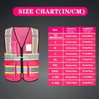 AYKRM 11 color High Vis Reflective Safety Vest for Women Men Security Pocket Zipper