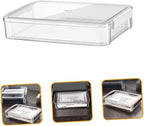 Transparent Stackable File Storage Box for Documents Pet Abs Plastic Organizer Case Clear Design for Easy Content Viewing Home Office School File Holder Small