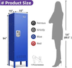 Metal Cabinet Home Office Storage,Lockers,Lockable Employees Metal Locker with Door,54" Height Steel Locker,Lockable Steel Locker for Gym,School,Home,Office,Garage,Assembly Required