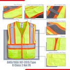KAYGO Safety Vest with Pockets - High Visibility Reflective Vest ANSI Class 2 Construction Vest