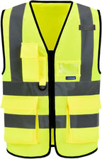 X Small High visibility vest,Reflective Safety Vest Workwear 7 Pockets Hi Vis Durable Vest