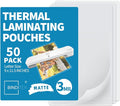 Binditek Matte Laminating Sheets, 3 Mil 50 Pack, 9 x 11.5 Inches Matte Thermal Laminating Pouches, Fits 8.5 x 11 Letter Size - Glare Free, Writable, Heat Seal
