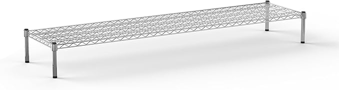 18''W x 72''L x 8''H Chrome Plated Wire Dunnage Rack | Off The Floor Storage