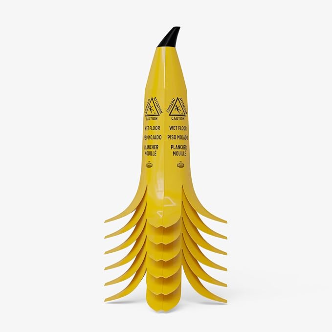 Banana Cone® Safety Sign, (Case of 6), 2FT Height, CAUTION WET FLOOR
