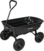 BILT HARD 600 lbs Poly Garden Dump Cart with 180° Rotating Handle, 4 Cu.Ft. Capacity Heavy Duty 4 Wheel Garden Carts for Yard, Outdoor