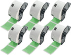 BETCKEY - White Food Labels Replacement for Brother DK-1220 (1.5 in x 1.8 in), Compatible with Brother QL Label Printers [6 Rolls/3720 Labels, Green]