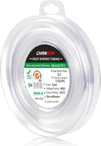 Chanzon 2:1 Ratio 3/16" (5mm) Heat Shrink Tubing 8Ft Roll (2.5M Total Length) Clear/Transparent Polyolefin Sleeving Wrap Shrinking 2 to 1 1pcs
