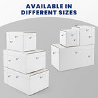 Golden State Art, 7x7x7 White Shipping Boxes, 28 Pack, Square 7" Mailing Box for Small Business, Cube Gift Hat Packaging Box