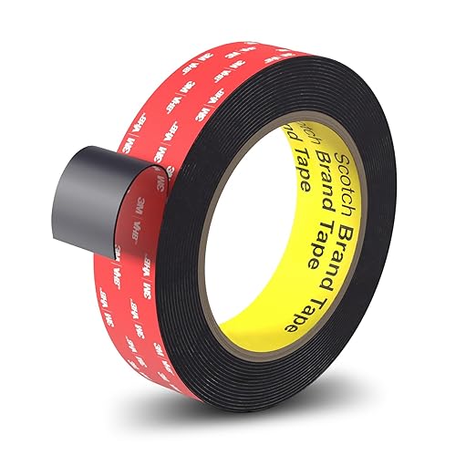 Double Sided Tape Heavy Duty, 1 in x 16.5 ft, Strong Adhesive Waterproof Mounting Tape for Car, Walls, LED Strip Light, Home & Office Décor