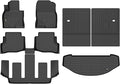 HAFIDI® Floor Mats & Cargo Liner & Seatback Cargo Set Fit for 2020-2023 Mazda CX9 (6 Seater Models with 2nd Row Bucket Seats Without Center Console) TPE Full Set Floor Mats Custom Accessories - Black