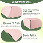 10 Pack 12"x9"x4" inch Shipping Boxes Pink Corrugated Cardboard Box for Small Business, Mailer, Shipping, and Packing