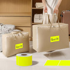 PARLAIM 3" x 5" Rectangle Adhesive Color Code Stickers,500 per Dispenser Box Roll Square Label Inventory Stickers (Fluorescent Yellow)