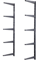 Minimalistic Black Shelf Brackets by Delta Cycle, Set of 10 Fully Adjustable 12-inch Heavy Duty Shelf Brackets, Holds Up to 480 lbs, Modern Shelf Bracket for Wood Shelves