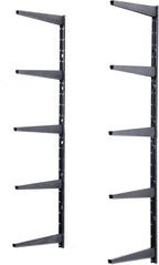 Minimalistic Black Shelf Brackets by Delta Cycle, Set of 10 Fully Adjustable 12-inch Heavy Duty Shelf Brackets, Holds Up to 480 lbs, Modern Shelf Bracket for Wood Shelves