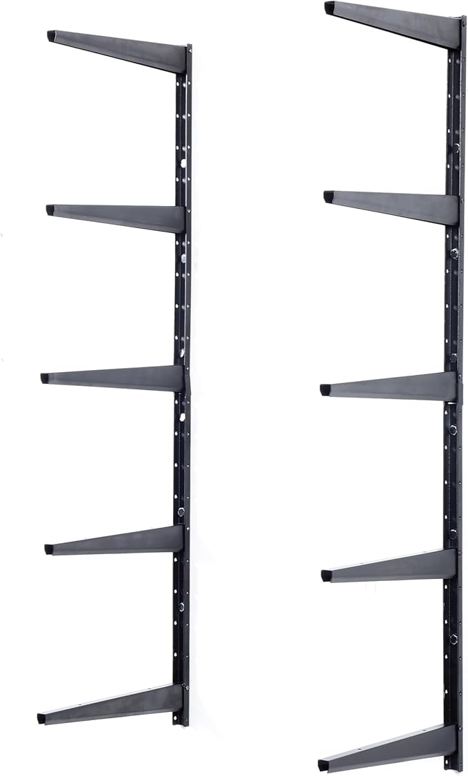 Minimalistic Black Shelf Brackets by Delta Cycle, Set of 10 Fully Adjustable 12-inch Heavy Duty Shelf Brackets, Holds Up to 480 lbs, Modern Shelf Bracket for Wood Shelves