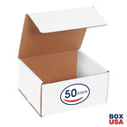 Box USA BM874 8"L x 7"W x 4"H, White (Pack of 50)