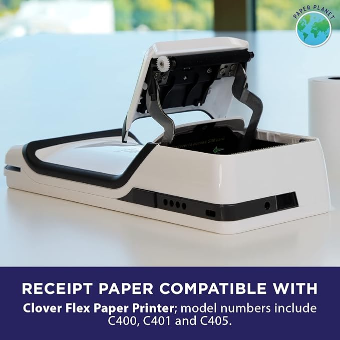 PaperPlanet Thermal Receipt Paper for Clover Flex | 30 Rolls | Compatible with Clover POS models C400 C401 C403 C405 C406