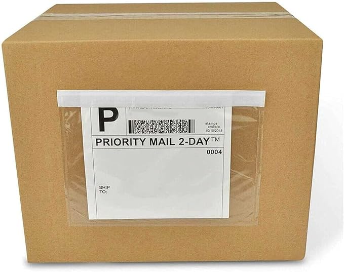 7.5'' x 5.5'' Packing List Pouches, Shipping Label Envelopes Clear Adhesive Top Loading Packing List - 1000 Packs
