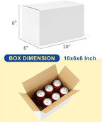 40-Pack-Small-Shipping-Boxes-8x6x6, Corrugated-Cardboard-Boxes-for-Packaging-Small-Business, White-Boxes-Mailers