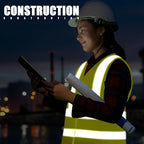20 Pcs Reflective Safety Vest Yellow Reflective High Visibility Vest for Construction Work Men Women