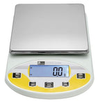 CGOLDENWALL Large Range Lab Digital Analytical Balance Lab Precision Scale Jewelry Kitchen Scales Electronic Balance Weighing and Counting Scale 0.1g Calibrated Pan Size 180140mm Yellow (5kg, 0.1g)