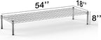 18''W x 54''L x 8''H Chrome Plated Wire Dunnage Rack | Off The Floor Storage
