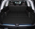 Full Coverage Trunk Cargo Liner for Mercedes GLS Class 2+2+2 Seater Rear Cargo Mat+Backrest Mat+Both Sides Panel Replacement Trunk Cover for Mercedes GLS Accessories(Black w/Black Stitching)