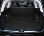 Full Coverage Trunk Liner for Mercedes GLS Class 2+3+2 Seater 2020-2025(with Vent on Left Side of Trunk) Rear Cargo Mat+Backrest Mat+Both Sides Panel Trunk Cover(Black w/Black Stitching)