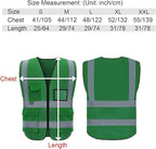 BeautyWill Custom Safety Vest Logo Class 2 High Visibility Reflevtive Vest Outdoor Protective Workwear