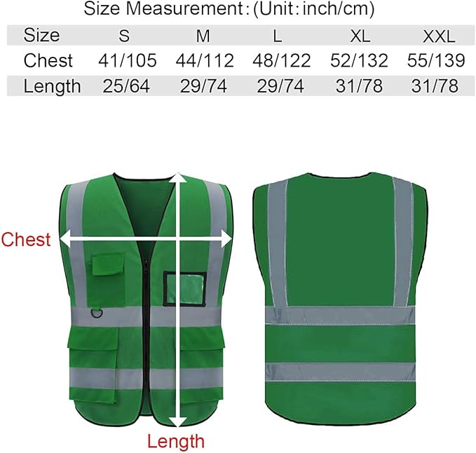 BeautyWill Custom Safety Vest Logo Class 2 High Visibility Reflevtive Vest Outdoor Protective Workwear