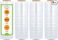Stretch Film Wrap, 20 Inch X 1000 Feet, 8 Pack, Clear Plastic Shrink Wrap, Stretch Film Rolls for Packaging, Moving, and Pallet Wrapping