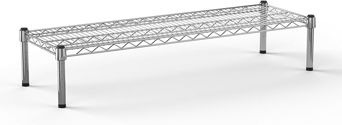 14''W x 42''L x 8''H Chrome Plated Wire Dunnage Rack | Off The Floor Storage