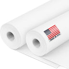 12" x 1200" (100 ft) White Kraft Paper Roll (Value Pack of 2), 45 lbs Thickness, Made in USA Colored Kraft Paper for School, Bulletin Board - Odorless, Non-Toxic, Safe for Kids