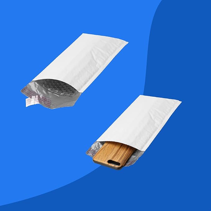 The Boxery 4x8''|#000 Poly Bubble Mailers- 500 Pack, Padded Envelopes, Self Seal, Waterproof Shipping Bags, Padded Mailers for Shipping & Packaging