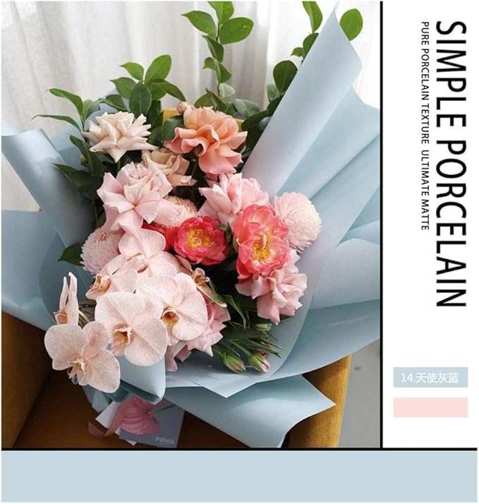 FWSA WRAPS Flower Wrapping Paper Roll Korean Floral Bouquet Packing Supplies Waterproof Fresh Flowers Gift Packaging Marterials (COLOR 2)