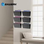 Clear Acrylic Single Pocket, Plastic Hanging Wall Mount File Holder for Office Home (Black, 3 Pack)