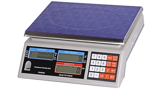 Liberty PS-C30KS Series Counting Scales - Fast and Versatile Series of Counting and Check-Weighing Scales - Using Highly Accurate and Precise Sensors, (PS-C30KS-3kg)