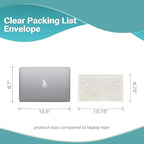 APQ Clear Top Loading Packing List Envelopes, 10.75 x 6.75 Inches. 500 Pack Packing Slip Envelope Pouches. Self-Seal Plastic Shipping Label Pouches Durable Packing List Mailing Envelopes for Documents